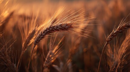 Golden Wheat Field at Sunset.