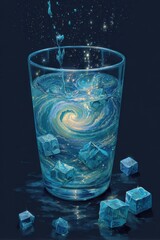 Galactic Refreshment - A Universe in a Glass of Water.