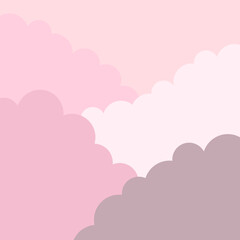 Pink Cloudscape Background Illustration