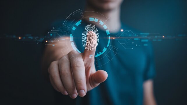 Secure your digital world with advanced biometric fingerprint security scan