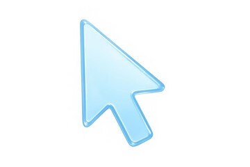 Glossy Style Light Blue Arrow Cursor Digital Pointer Graphic Element