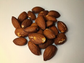 close up of roasted almonds 
