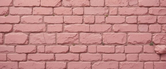 Arid Pink Brick  Anime Wall with Desert Motifs and a Weathered Appearance