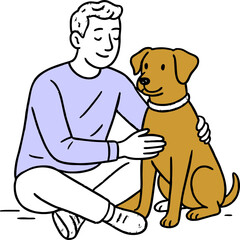 Dog Walkers, people with dog walking,dog walk pet owner, man woman walking dog ilustration flat vector design