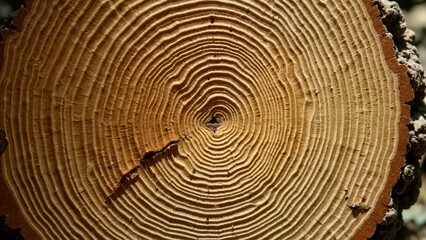 Fototapeta premium Clear texture of wood chip cross-section