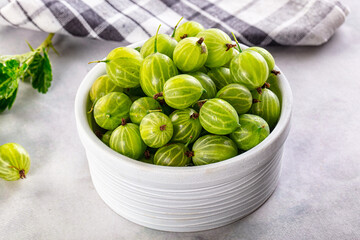 Ripe sweet juicy green gooseberry