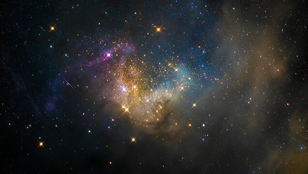 Stunning colorful nebula and stars in outer space