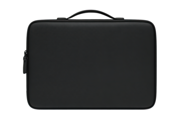 Dark gray laptop case, top view