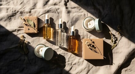 Fototapeta premium Organic Skincare Flat Lay