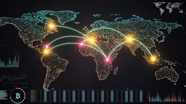 Visualizing Global Connections Through Cryptocurrency Transactions: A Comprehensive Analysis of Blockchain Activity Across Continents