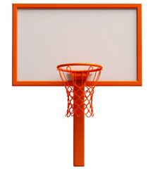 basketball hoop on isolated background.