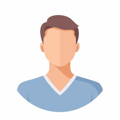 Generic Male Avatar Placeholder Profile Icon for Websites and Applications