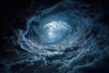 Mystical Vortex - A Swirling Abyss of Light and Shadow.