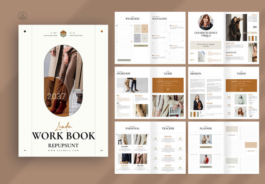 Work Book Brochure Template