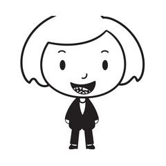 Old people black and white illustration vector image simple minimalist artwork design template