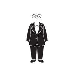 Old people black and white illustration vector image simple minimalist artwork design template