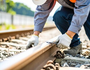 鉄道工事の作業者