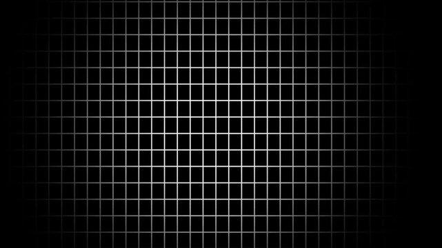 Animation of squares with grid background. Horizontal grids move background animation loop, White Grid Motion Background.
