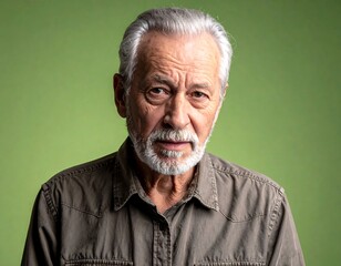 Serious senior man, neutral expression