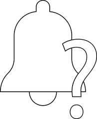 bell icon and question mark icon with white background