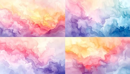 Soft pastel watercolor abstract textures blending naturally