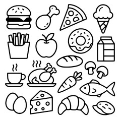 food icons set
