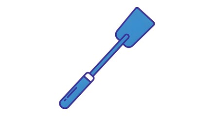 Blue kitchen spatula utensil icon. Simple flat vector illustration for cooking, baking, and food preparation isolated on white background