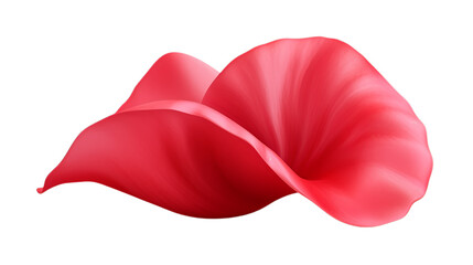 Red Flower Petals Illustration: Realistic Isolated Rose Petal Image for Design, Floral Art, and Romantic Themes Isolated on White Background, PNG