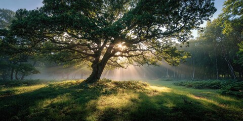 Obraz premium Sunlight Through Trees