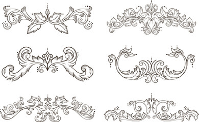Floral Hand Drawn Border Frame Element.eps