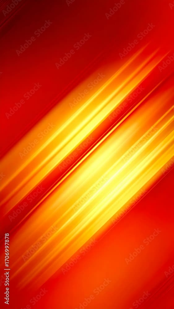Poster abstract vibrant background with dynamic light rays and flowing energy in shades of red and yellow.