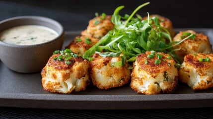 Oven Roasted Cauliflower Bites on Tray