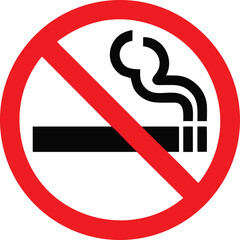 No smoking, No vaping combined sign. High resolution vector icon 

