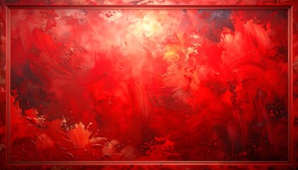 Abstract Red Painting Frame