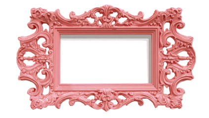 Ornate pink picture frame