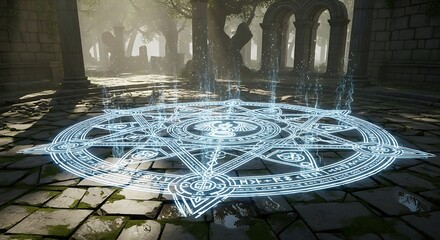 Ancient Magic Circle in a Mystical Place.