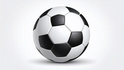 Graphic Illustration of a Realistic Soccer Ball Displayed on a Gradient Background