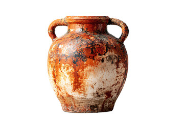 a large vase with a handle on a white background