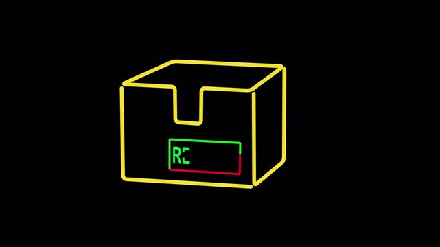 Inventory Restocked Sign &mdash; Seamless Loop, Alpha Channel &mdash; For Retail Marketing & Dashboard Displays
