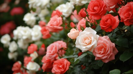 Obraz premium Colorful rose garden