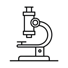 Microscope Icon – Science Research and Laboratory Equipment Vector