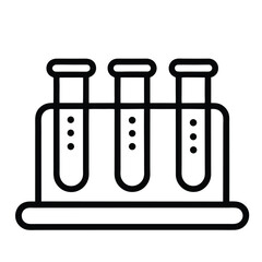 Laboratory Test Tubes Icon – Science Experiment Vector