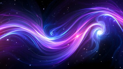 Fototapeta premium Colorful cosmic abstract nebula background with swirling light