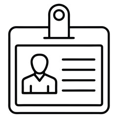 ID Badge Icon – Employee Identification Vector