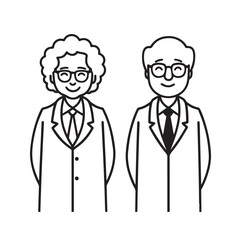 Old people black and white illustration vector image simple minimalist artwork design template

