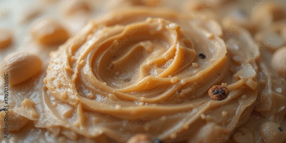 Poster peanut butter with soft texture and color tone