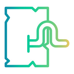 worm Line Gradient Icon