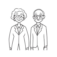 Old people black and white illustration vector image simple minimalist artwork design template
