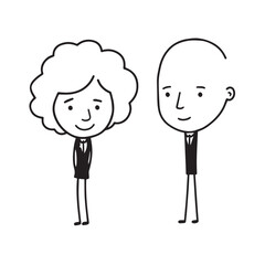 Old people black and white illustration vector image simple minimalist artwork design template
