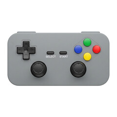 Retro video game controller, top down view